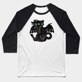 Chimera Cubs: Black Leopard Baseball T-Shirt